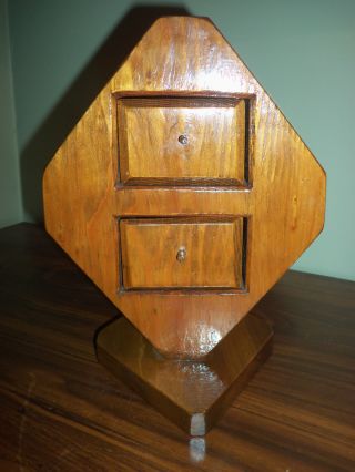 Wooden Octagonal Box With 2 Drawers photo