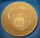 Vintage Antique Lg Yellow Pottery Mixing Bowl Blue White Bands Stripe Early Bowls photo 4