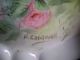Antique Porcelain Ashtray Hand Painted Rose & Forget - Me - Nots By E.  Caldwell Other photo 5