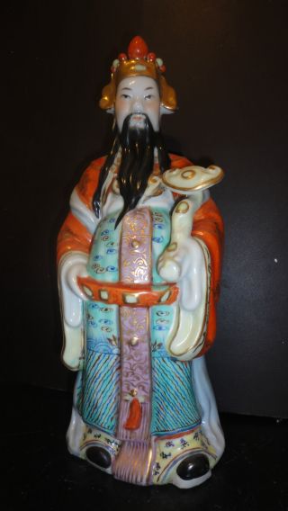 Collectable Chinese Man Painted Figure 10 Inch Tall photo