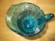 Vintage Blue Swirl Hand Blown Pitcher With Applied Handle Pitchers photo 1