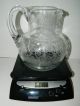 Antique Fire Polished Crystal Pitcher,  Acid Etched Design No Damage Pitchers photo 9