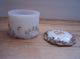Vintage 1880s Dithridge Opalescent Milk Glass Ray End Vanity Powder Trinket Dish Jars photo 2