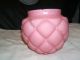 1894 Pink Opal Satin Glass Quilted Biscuit Jar Consolidated Lamp+glass Co. Jars photo 1