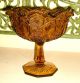 Amber Glass Crystal ? Pedestal Bowl_brown Plate_compote_center Table_cristal Bowls photo 3