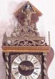 Old Figural Wuba Dutch Atlas Zaandam Wall Clock Two Brass Weights 8 Days Zaanse Clocks photo 5