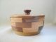 Vtg Mid Modern Wood Inlay Compote Pedestal,  Bowl Box/lid Signed Willard Huelsnitz Bowls photo 6