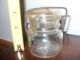 Antique 1893 Mason Jar With Lid & Wire Bail And Mini Crock Jug Jars photo 6