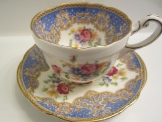 Breakfast Cup Honiton - Blue By Paragon & Tea Saucer photo