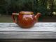 Antique Yellow Ware Stoneware Pottery Made In Usa Brown Teapot 1920s - 1940s Mint Teapots & Tea Sets photo 3