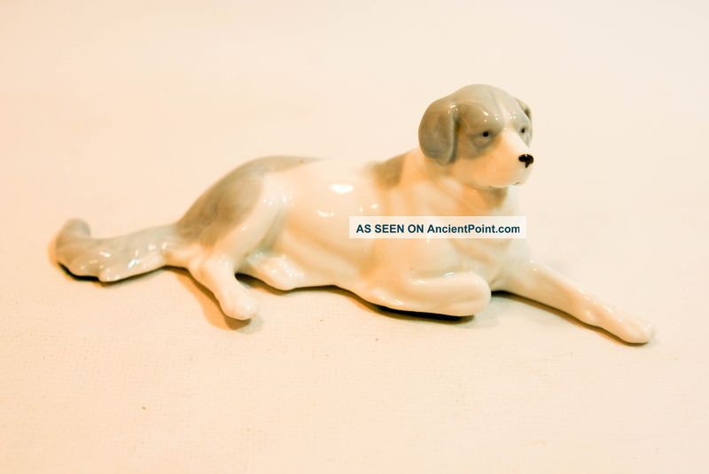 1900 German Porcelain Bernese Mountain Dog Figure Figurines photo
