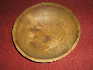 Munising Antique Primitive Lg Vtg Kitchen Wooden Dough Bowl Signed Mid - Century photo