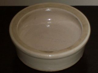 Antique Primitive Pottery Crock Bowl C.  1920 Very Heavy & Thick 7 1/2 
