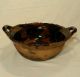 Antique C.  1830 Baumgardner Redware Lead Manganese Polychrome Slip Glaze Bowl Bowls photo 1