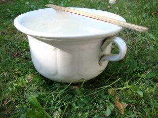 Chamber Pot Large White Ceramic Planter Cup photo