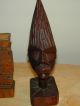 4 Primitive Hand Carved Wood Items Diff.  Styles Diff.  Ages Diff.  Wood. Carved Figures photo 1