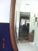 Antique Dark Oak Framed Beveled Wall Mirror Hint Of Carving Mirrors photo 4