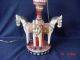 Early 1900 Antique Hand Carved Hand Painted Carousel Childrens Desk Dresser Lamp Lamps photo 1