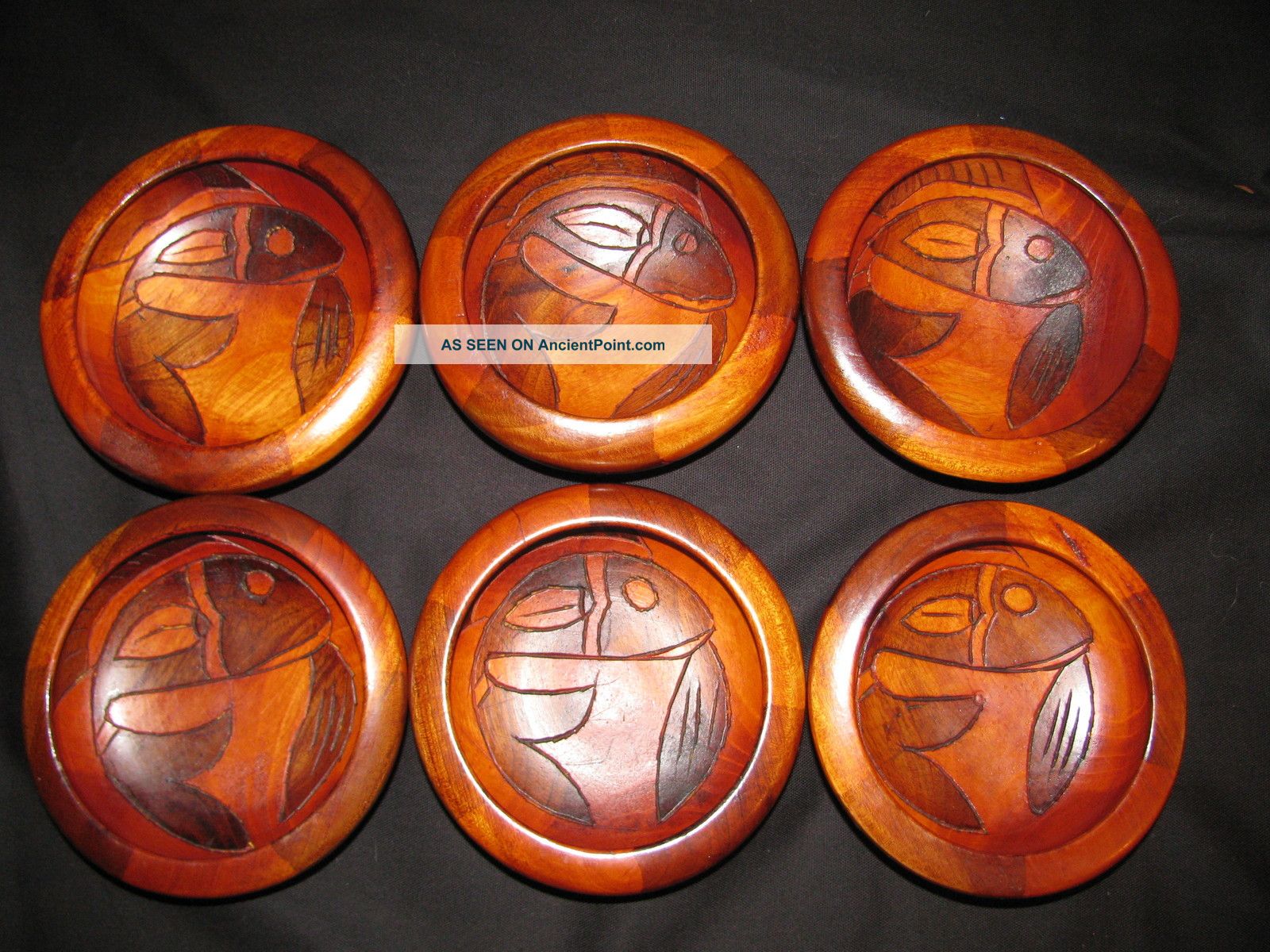 Hand Crafted Wooden Salad Bowls Set Of 6 Bowls photo