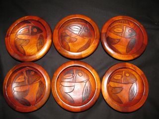 Hand Crafted Wooden Salad Bowls Set Of 6 photo