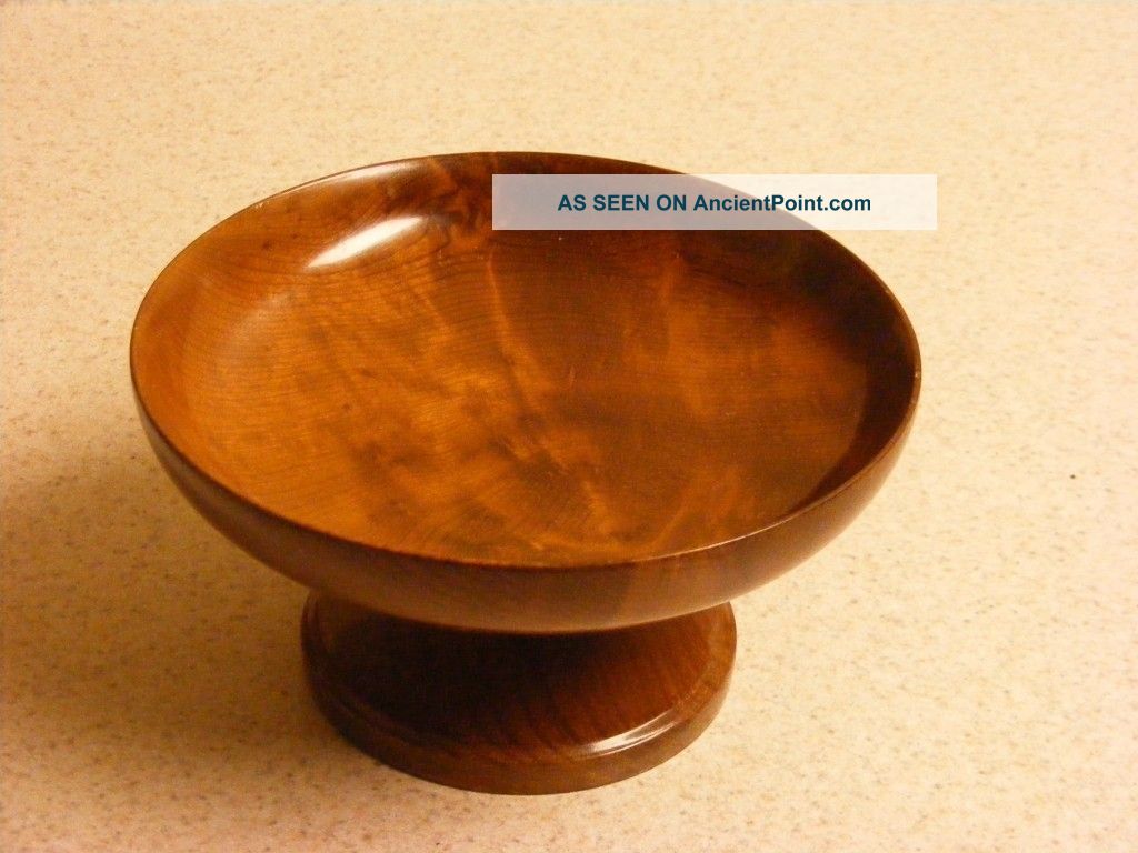 Myrtlewood Footed Dish,  Bustad ' S Seaside Oregon Other photo