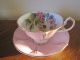 Rare Vintage Queen Anne Tea Cup & Saucer Teacup Boysenberry & Blossoms Stunning Cups & Saucers photo 9
