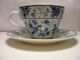 Vtg.  Bone China C & S Flo - Blue Blackberry Vines Berries - Flora - Butterflies Cups & Saucers photo 1