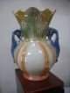 Vintage Iridescent Floral Porcelain Vase,  Made In Brazil / 8 5/8  Tall,  Mint Vases photo 1