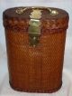Antique Early 1900 ' S Janus Vacuum Co.  Wicker Double Thermos Carrier W/ Brass Hdw Other photo 3