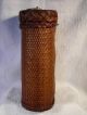 Antique Early 1900 ' S Janus Vacuum Co.  Wicker Double Thermos Carrier W/ Brass Hdw Other photo 4