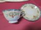 Set Of 4 Diamond Saucer And Cup Set - Handpainted In China Cups & Saucers photo 2