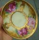 4 Ornate Victorian Roses & Gold Moriage Trim Saucers Hand Painted Vintage Old Cups & Saucers photo 9