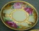 4 Ornate Victorian Roses & Gold Moriage Trim Saucers Hand Painted Vintage Old Cups & Saucers photo 5