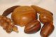 Mid Century Fruit Bowl With 6 Pieces Wooden Fruit Retro Kitchen Or Livingroom Bowls photo 4