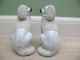 Pr 19thc Staffordshire Poodles With Open Legs Figurines photo 2