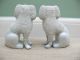 Pr 19thc Staffordshire Poodles With Open Legs Figurines photo 3