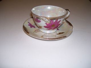 Lusterware Cup & Saucer With Roses photo