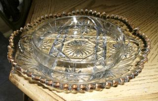 Crystal Butter/cheese/jam/candy Dish_vintage Cut Glass Round Plate_cristal Bowl photo