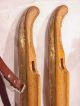 3 Pair Group Dutch Antiques Wooden Ice Skates Friese Marked Iron Blades Frisian Other photo 7
