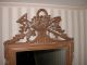 Louis Xvi Style Pine Mirror With White - Wash Finish W/ Carved Fruit Basket Mirrors photo 2