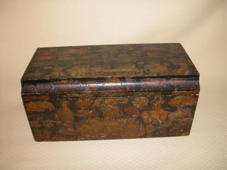 Antique Decoupage Lidded Box photo