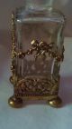 Rare French Perfume Bottle Made In Germany Gold Tone Filigree Perfume Bottles photo 2