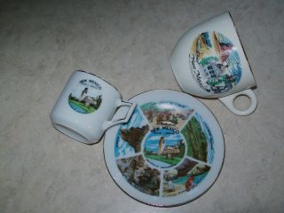Vintage,  Souvenir 2 Cups & 1 Saucer From New Mexico photo