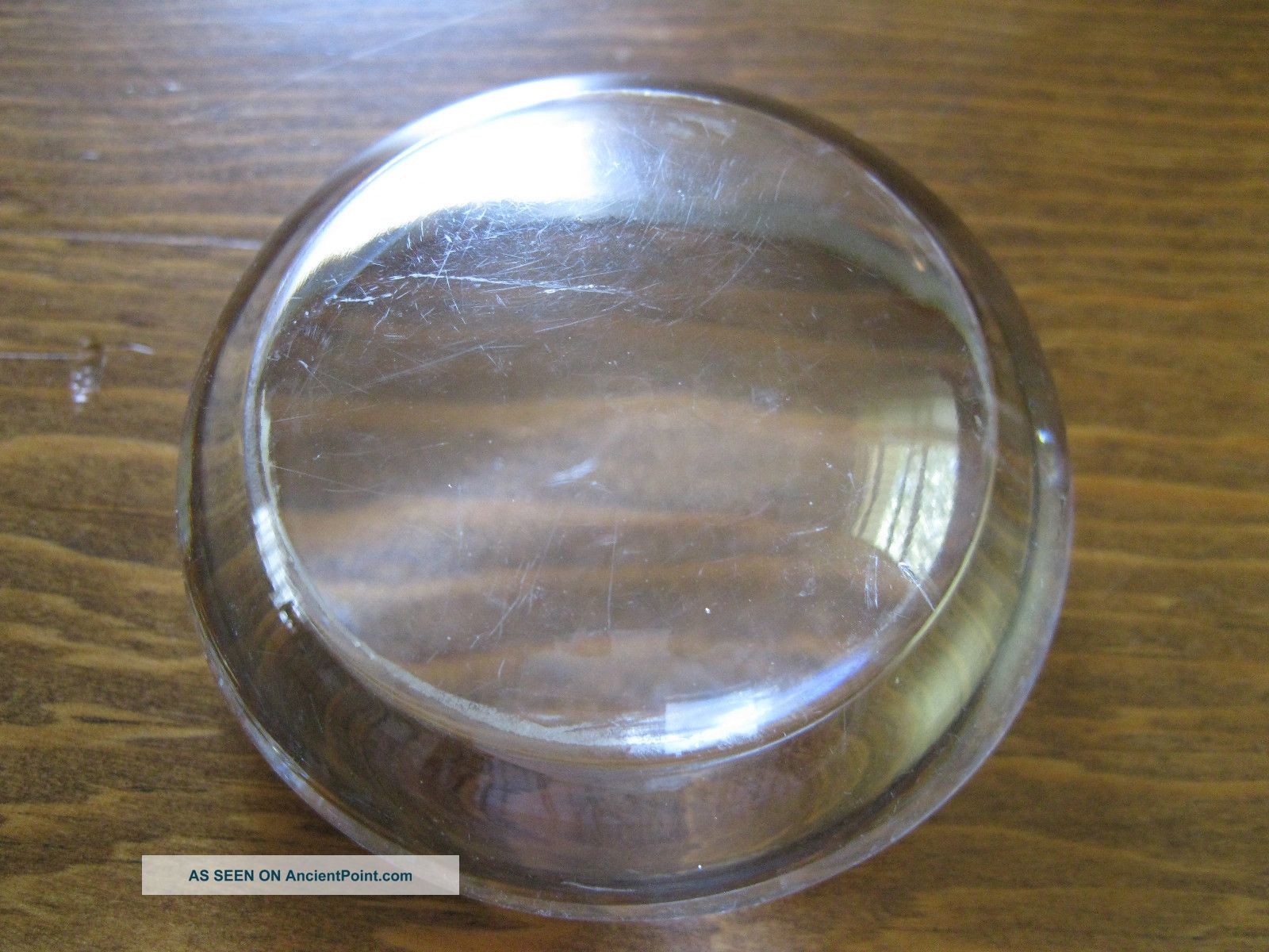 Clear Glass Antique Round Paperweight Other photo