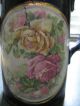 Late 1800 ' S Porcelain Cobalt Blue Pitcher Red Yellow Roses Numbered 197/4341 R Pitchers photo 2