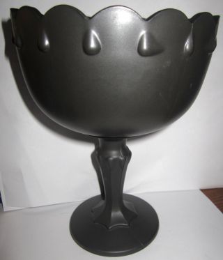 Vintage Black Glass Compote - Older Bowl (for Candy,  Nuts,  Decorative Use) photo