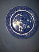 Vintage Blue & White Willow Pattern England 8 Inch Plate Butter Pats photo 4
