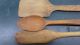 3 Pc.  Primitive Hand Carved Treenware,  Paddle,  Spatula & Spoon All For 1 Money Primitives photo 4