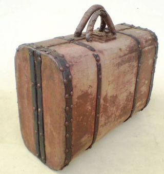 Antique Unique Wooden Suitcase photo