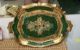 Green And Gold Vintage Tole Tray. . Toleware photo 2